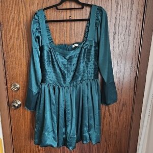 Abercrombie & Fitch Green Textured Dress